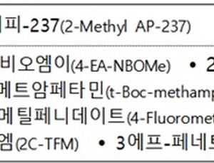 2-메틸 에이피-237 등 7종 임시마약류 지정예고
