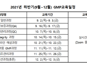 제약바이오협회, 하반기 GMP 교육 수강생 모집