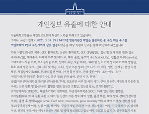서울대병원, 환자 개인정보 유출 사고 발생…
